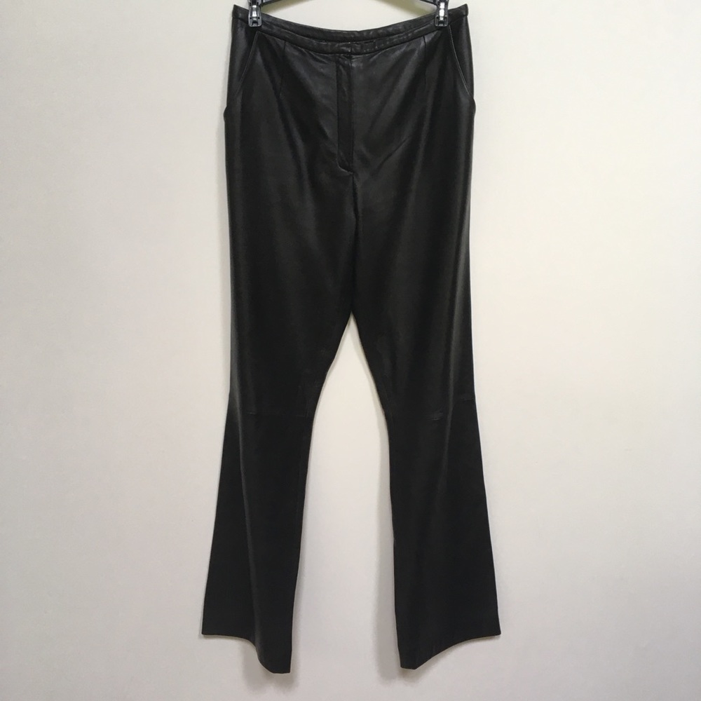 Lord and Taylor black leather pants size 6